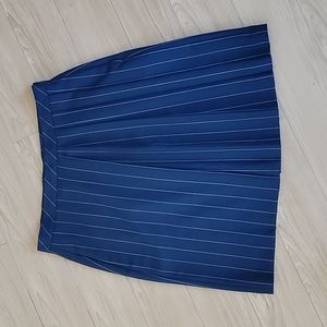 Brooks brothers navy pinstripes pleated skirt
